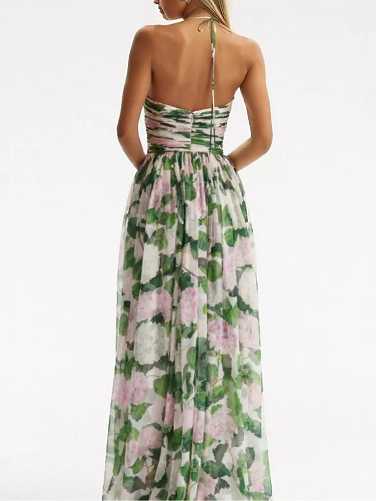 BOHEMIAN THE LABEL  Florence Strapless Floral Maxi Gown Dress