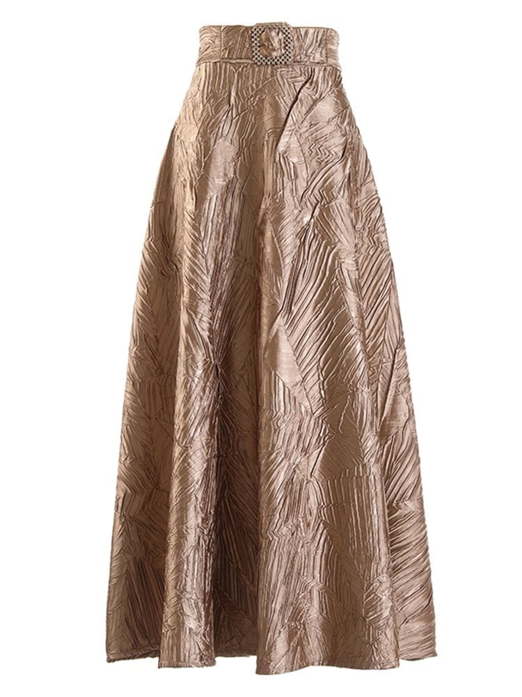 BOHEMIAN THE LABEL  GOLD / S Zoey Vintage Midi Skirt