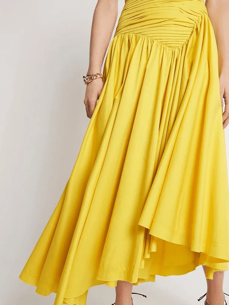 BOHEMIAN THE LABEL  Lenni Crop Top and Skirt Set - Yellow