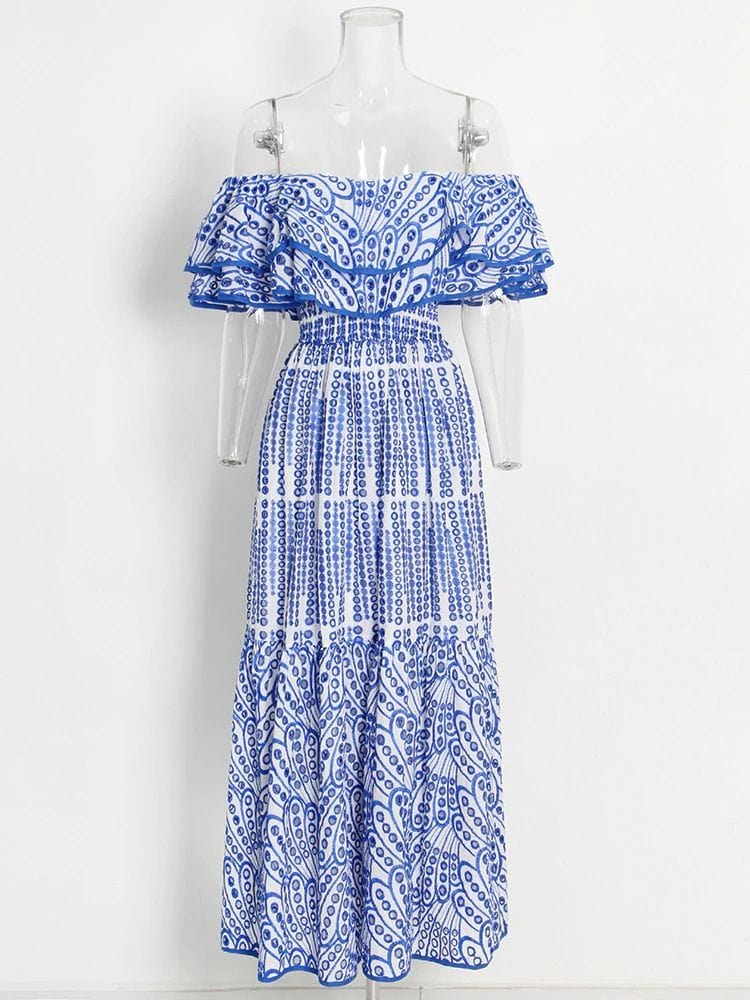 BOHEMIAN THE LABEL Nicole Print Midi Dress