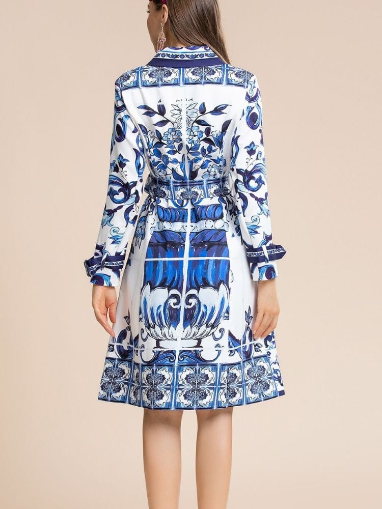 BOHEMIAN THE LABEL  Chloe Long Sleeve Shirt Print Dress