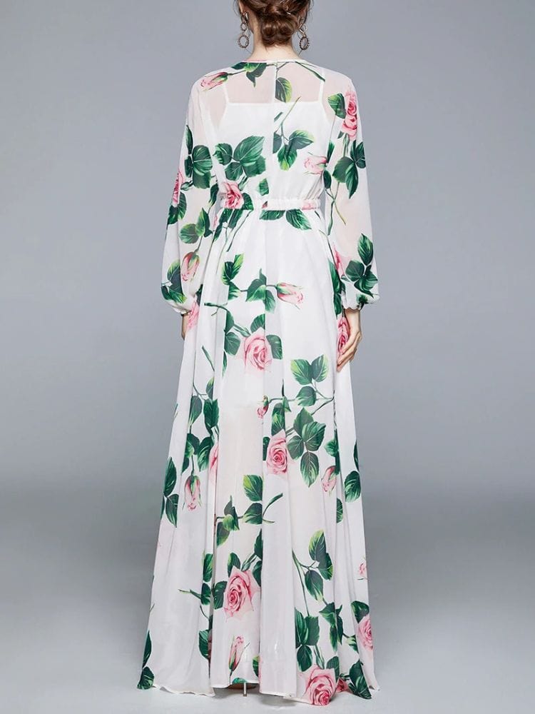 BOHEMIAN THE LABEL  Grace Long Sleeve Floral Gown Dress