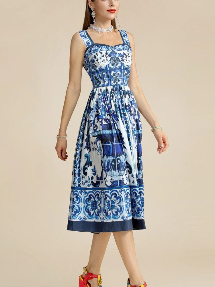 BOHEMIAN THE LABEL  Kim Corset Print Dress