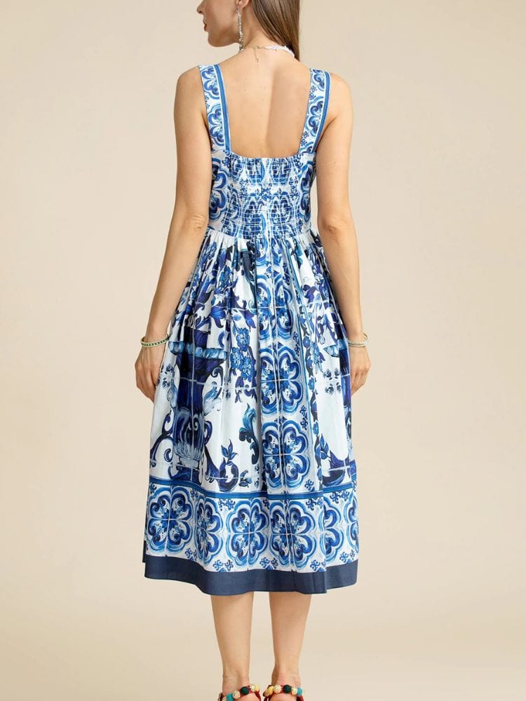 BOHEMIAN THE LABEL  Kim Corset Print Dress