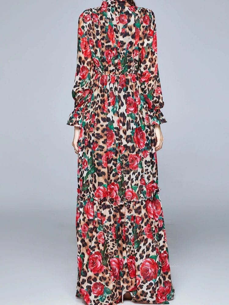 BOHEMIAN THE LABEL  Molly Long Sleeve Floral Gown Dress